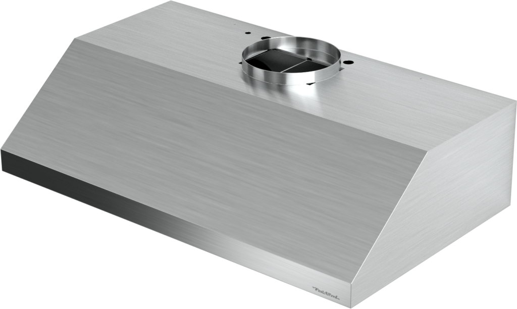 Hood shown in Stainless Steel - Perspective View